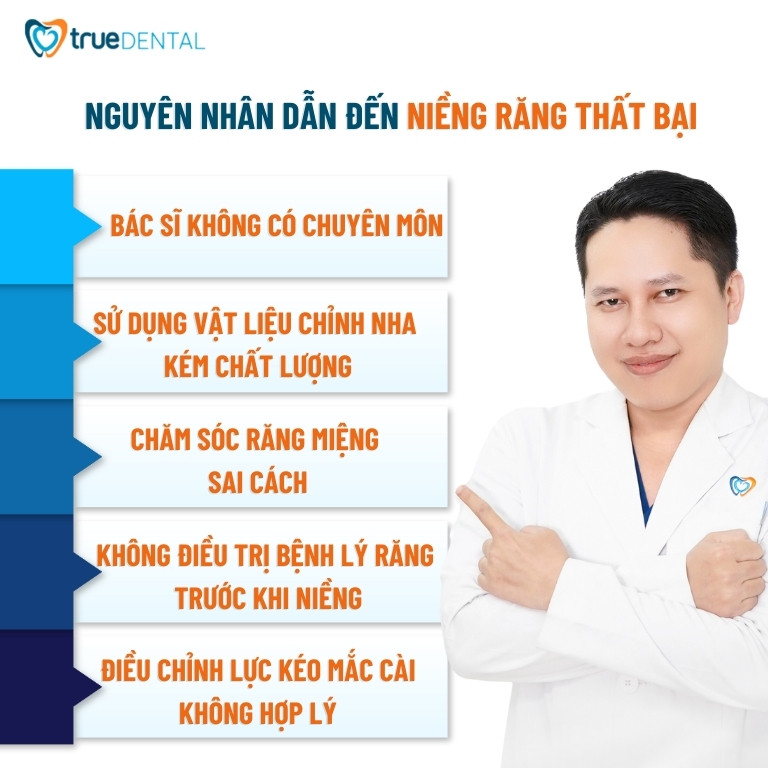 7 DẤU HIỆU NIỀNG RĂNG HỎNG BẠN CẦN BIẾT ĐỂ KHẮC PHỤC SỚM 3 nguyên nhân niềng răng thất bại