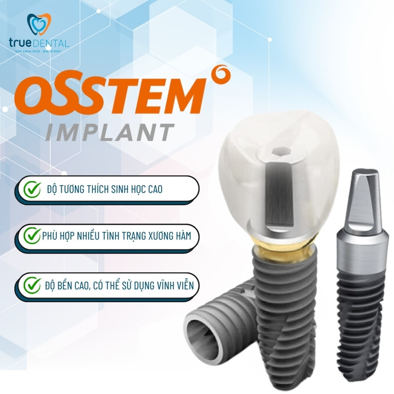 CÁC LOẠI TRỤ IMPLANT HÀN QUỐC CHẤT LƯỢNG NHẤT HIỆN NAY 2 Trụ Implant Osstem