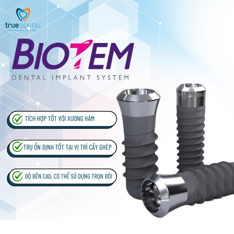 CÁC LOẠI TRỤ IMPLANT HÀN QUỐC CHẤT LƯỢNG NHẤT HIỆN NAY 3 Trụ Implant Biotem Hàn Quốc