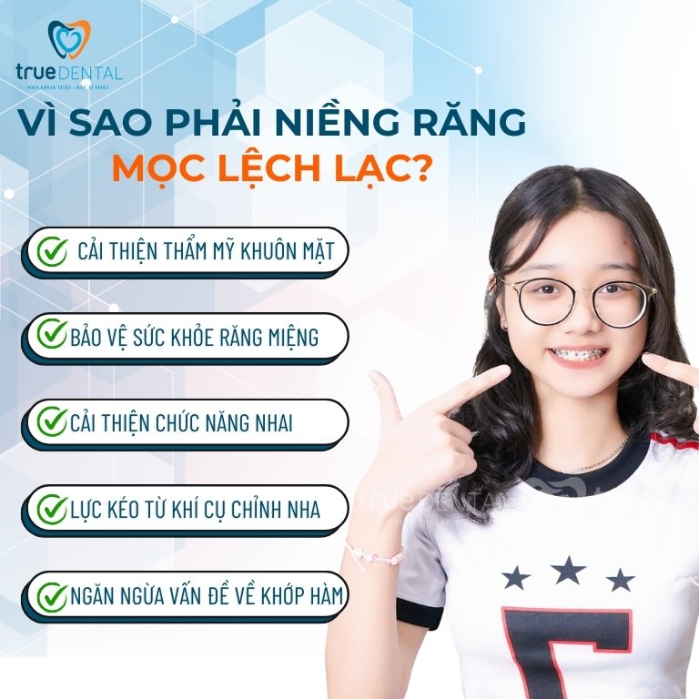 NIỀNG RĂNG MỌC LỆCH LẠC BẰNG PHƯƠNG PHÁP NÀO HIỆU QUẢ NHẤT 3 vì sao phải niềng răng mọc lệch lạc