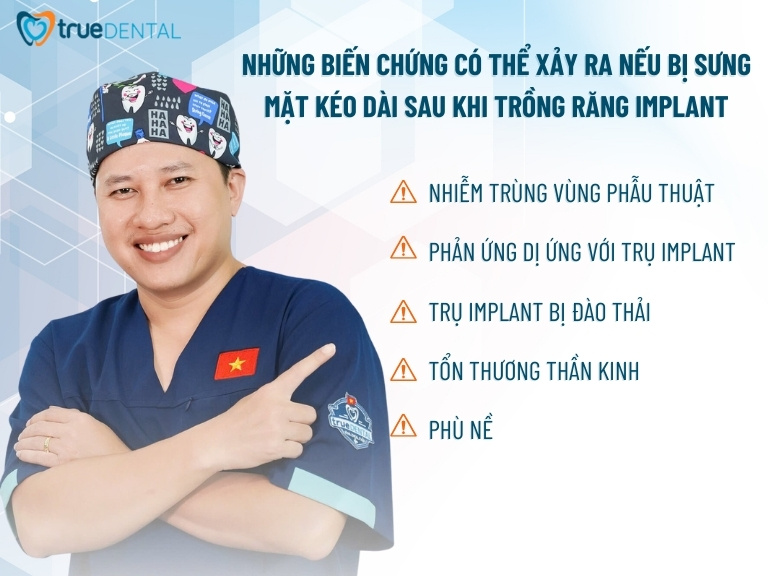 SAU KHI TRỒNG RĂNG IMPLANT BỊ SƯNG MẶT CÓ SAO KHÔNG? MẤY NGÀY THÌ HẾT? 4 5 nguy cơ biến chứng nếu bị sưng mặt kéo dài sau khi trồng răng Implant
