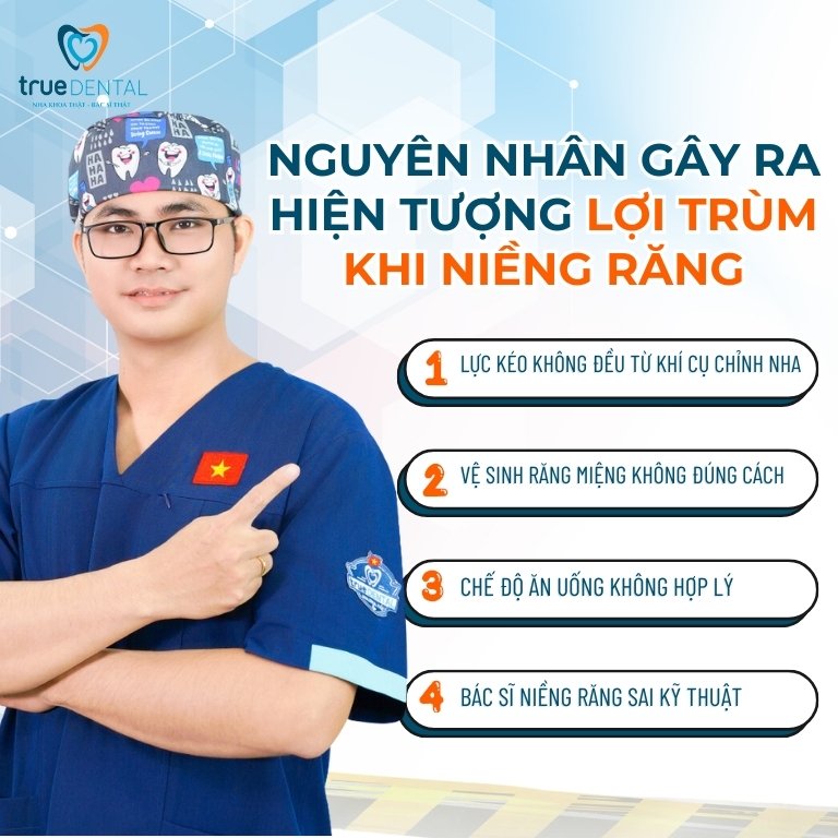 NGUYÊN NHÂN BỊ LỢI TRÙM KHI NIỀNG RĂNG VÀ CÁCH KHẮC PHỤC 2 Nguyên nhân gây ra hiện tượng lợi trùm khi niềng răng