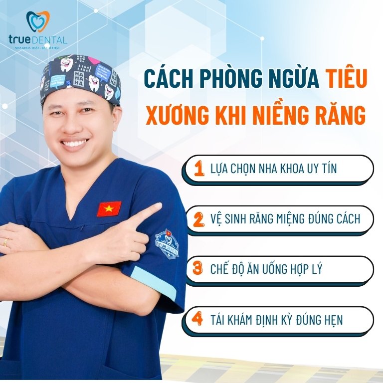 NIỀNG RĂNG BỊ TIÊU XƯƠNG: NGUYÊN NHÂN, CÁCH PHÒNG NGỪA VÀ KHẮC PHỤC 4 Cách phòng ngừa tiêu xương khi niềng răng