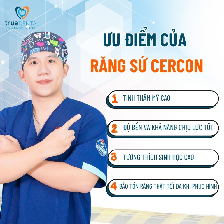 RĂNG SỨ CERCON LÀ GÌ? XUẤT XỨ VÀ NHỮNG ƯU ĐIỂM CẦN BIẾT 5 Ưu điểm của răng sứ Cercon