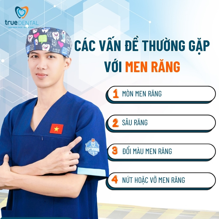 MEN RĂNG LÀ GÌ? CẤU TẠO, CHỨC NĂNG VÀ CÁCH BẢO VỆ MEN RĂNG 4 Các vấn đề thường gặp với men răng