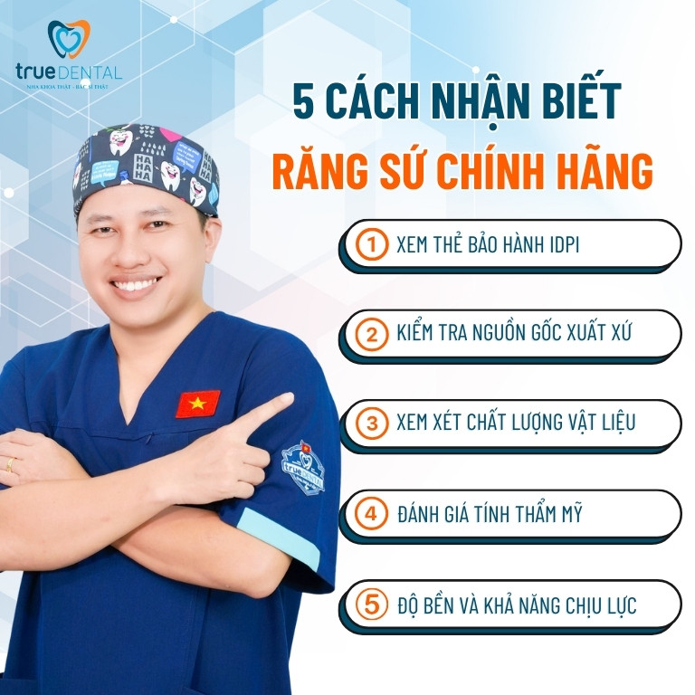 HƯỚNG DẪN CÁCH NHẬN BIẾT RĂNG SỨ CHÍNH HÃNG TỪ BÁC SĨ TRUE DENTAL 3 Cách nhận biết răng sứ chính hãng