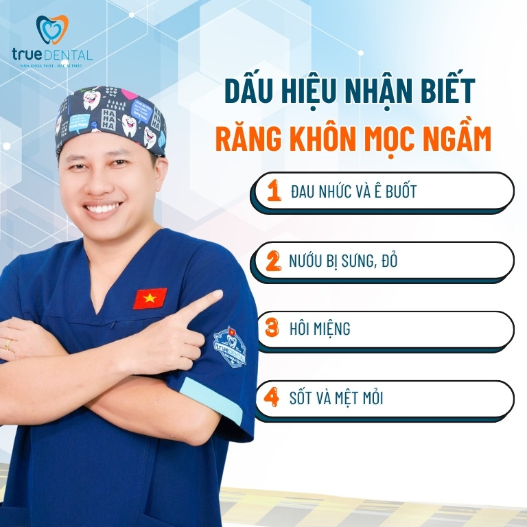 RĂNG KHÔN MỌC NGẦM: NGUYÊN NHÂN, DẤU HIỆU NHẬN BIẾT VÀ CÁCH CHỮA TRỊ 3 4 Dấu hiệu nhận biết răng số 8 mọc ngầm