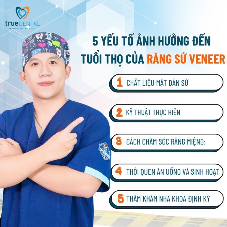 ĐỘ BỀN CỦA RĂNG SỨ VENEER ĐƯỢC BAO LÂU? NHỮNG YẾU TỐ ẢNH HƯỞNG TUỔI THỌ RĂNG SỨ 4 Những yếu tố ảnh hưởng đến tuổi thọ của răng sứ Veneer