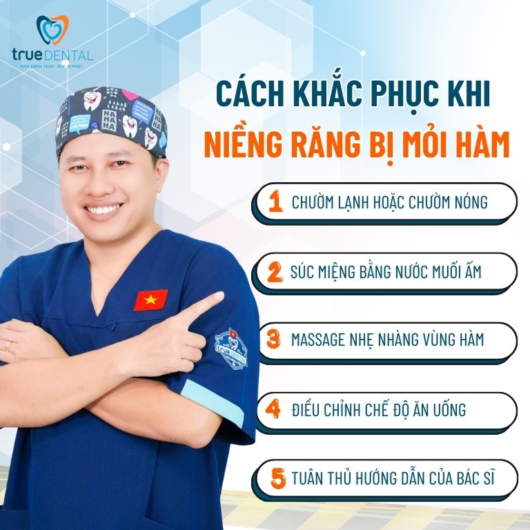 NIỀNG RĂNG BỊ MỎI HÀM: LÝ DO VÀ CÁCH KHẮC PHỤC 4 Cách khắc phục khi niềng răng bị mỏi hàm