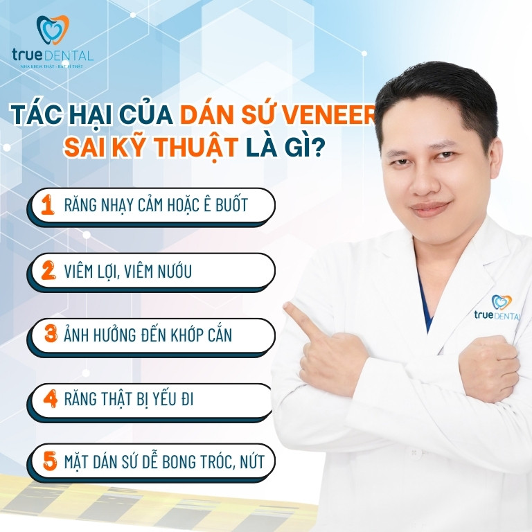Tác hại của dán sứ Veneer là gì?