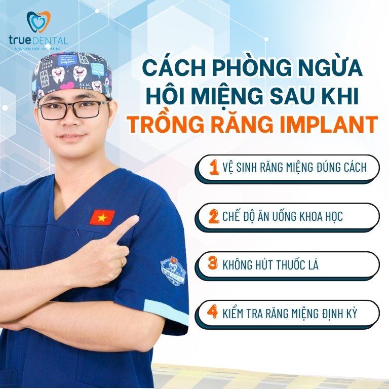 Cách phòng ngừa và khắc phục hôi miệng sau khi trồng răng Implant