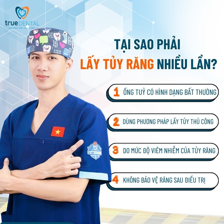 Lấy tủy răng mấy lần mới xong? Vì sao cần điều trị nhiều lần? 3 Tại sao phải lấy tủy răng nhiều lần?