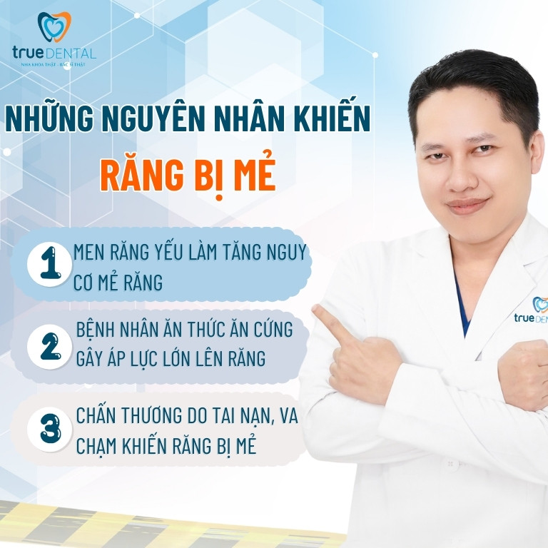 Răng bị mẻ có trám được không? Bảng giá trám răng mẻ 1 Những nguyên nhân khiến răng bị mẻ