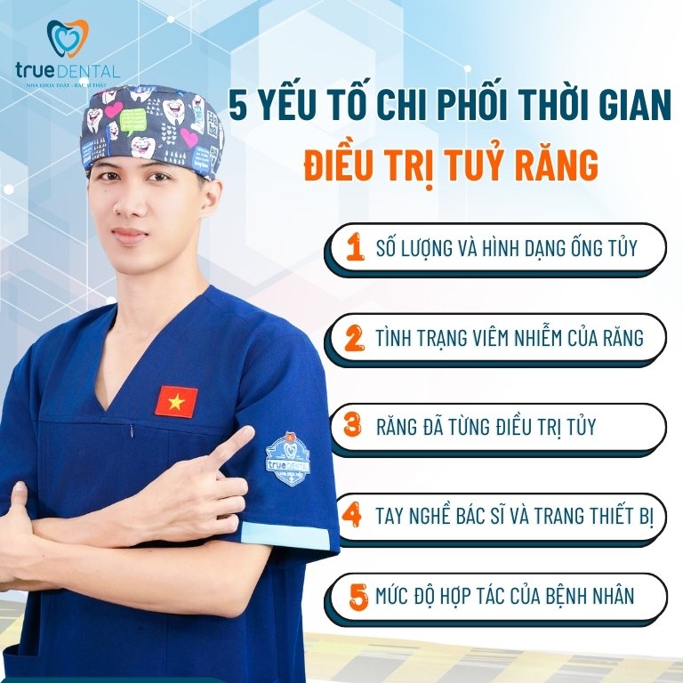 Chữa tủy răng mất bao lâu? 5 yếu tố ảnh hưởng thời gian lấy tuỷ 4 Các yếu tố chi phối thời gian điều trị tuỷ răng