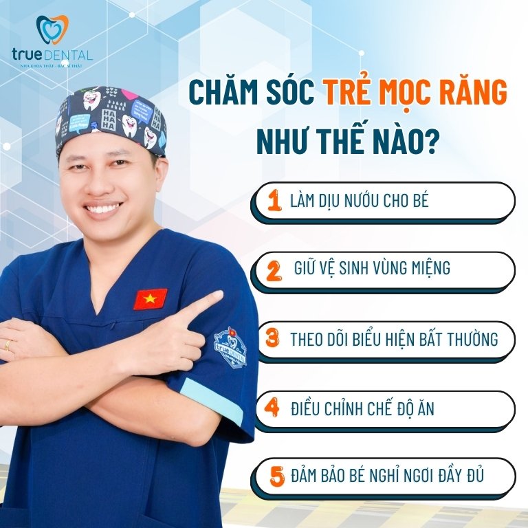 12 dấu hiệu mọc răng ở trẻ mà cha mẹ nên biết 3 Chăm sóc trẻ mọc răng như thế nào?