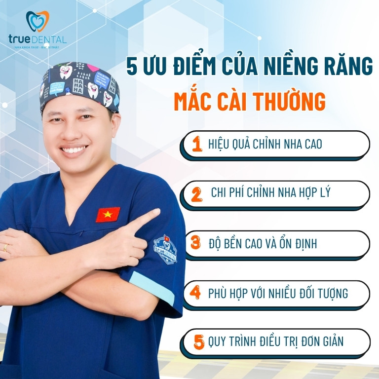 Ưu và nhược điểm của mắc cài thường là gì? Có nên dùng không? 3 Ưu điểm của niềng răng mắc cài thường