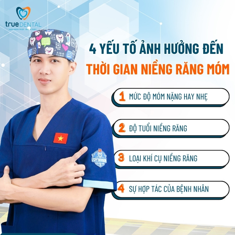 Niềng răng móm mất bao lâu thì xong? Chi phí ra sao? 6 Các yếu tố ảnh hưởng đến thời gian niềng răng móm