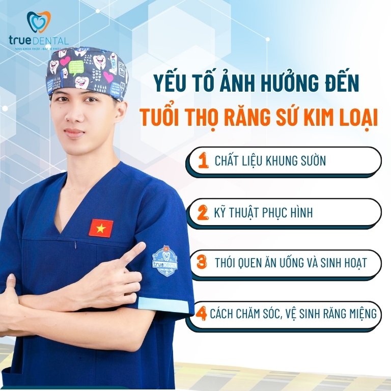 Răng sứ kim loại là gì? Có tốt không? 6 Yếu tố ảnh hưởng đến tuổi thọ răng sứ kim loại