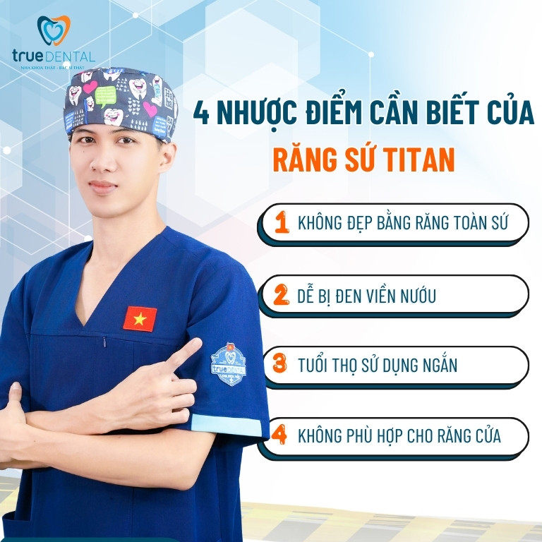 Răng sứ Titan là gì? Có tốt không? Giá bao nhiêu? 5 Nhược điểm của răng sứ Titan