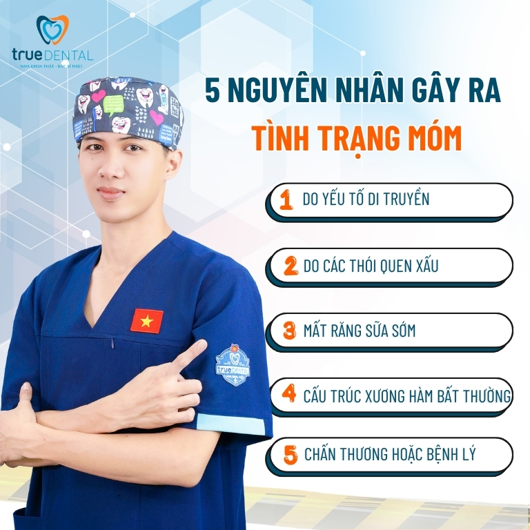 Trị móm tại nhà bằng cách nào? Có nên tự điều trị tại nhà không? 2 Các nguyên nhân gây ra móm