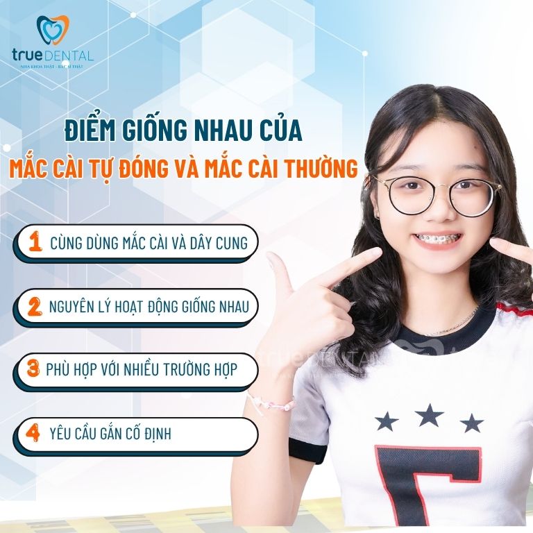 Mắc Cài Tự Đóng hay Mắc Cài Thường – Lựa Chọn Nào Tốt Hơn? 3 So sánh mắc cài tự đóng và mắc cài thường giống nhau