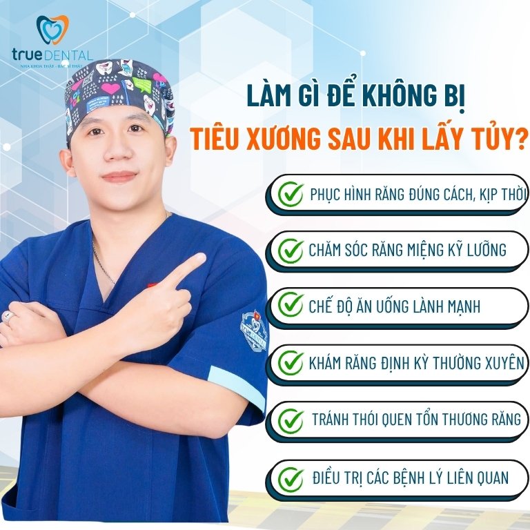Răng lấy tủy có bị tiêu xương không? 5 Làm gì để không bị tiêu xương sau khi lấy tủy?