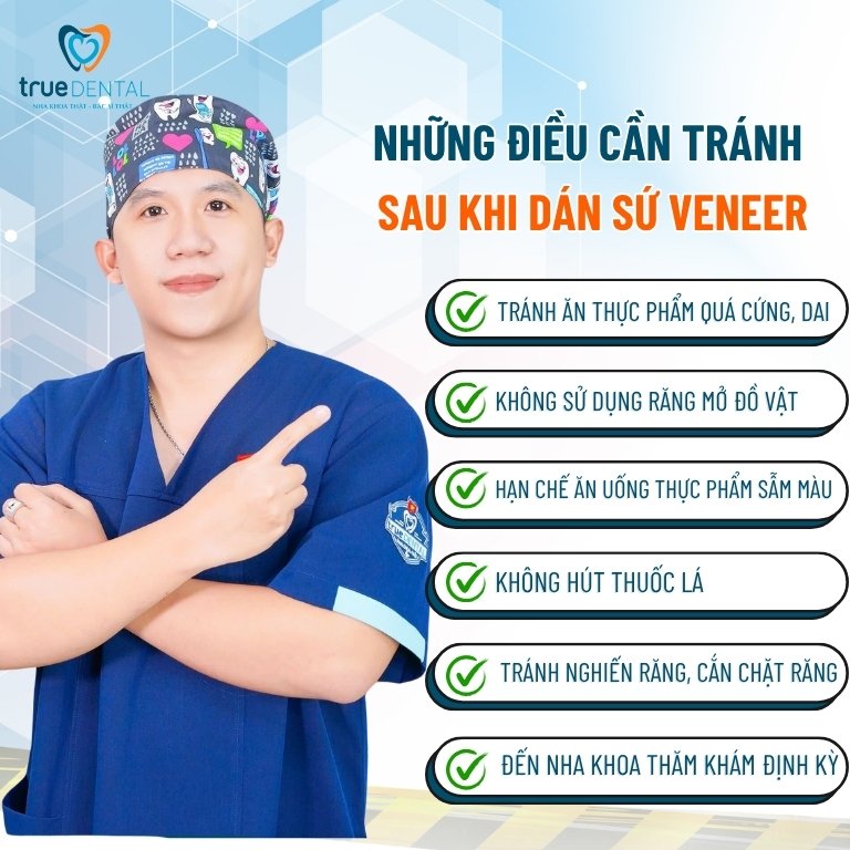 Sau khi dán sứ veneer nên làm gì? 3 Những điều cần tránh sau khi dán sứ Veneer